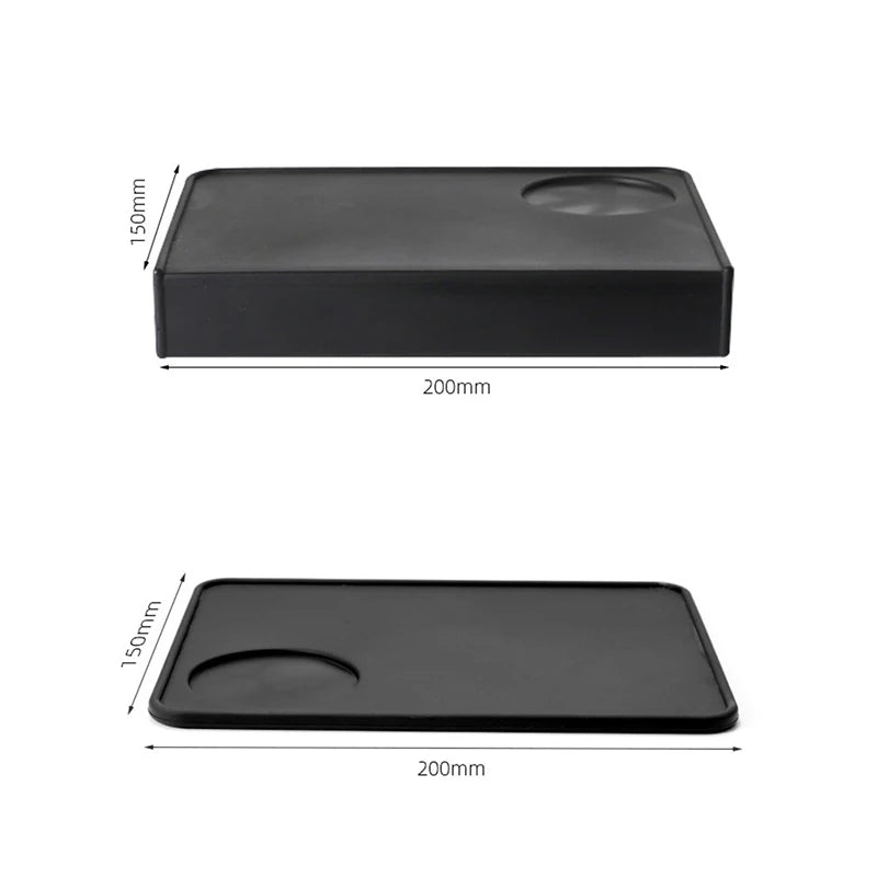 Black Silicone Coffee Tamper Mat Rest Holder