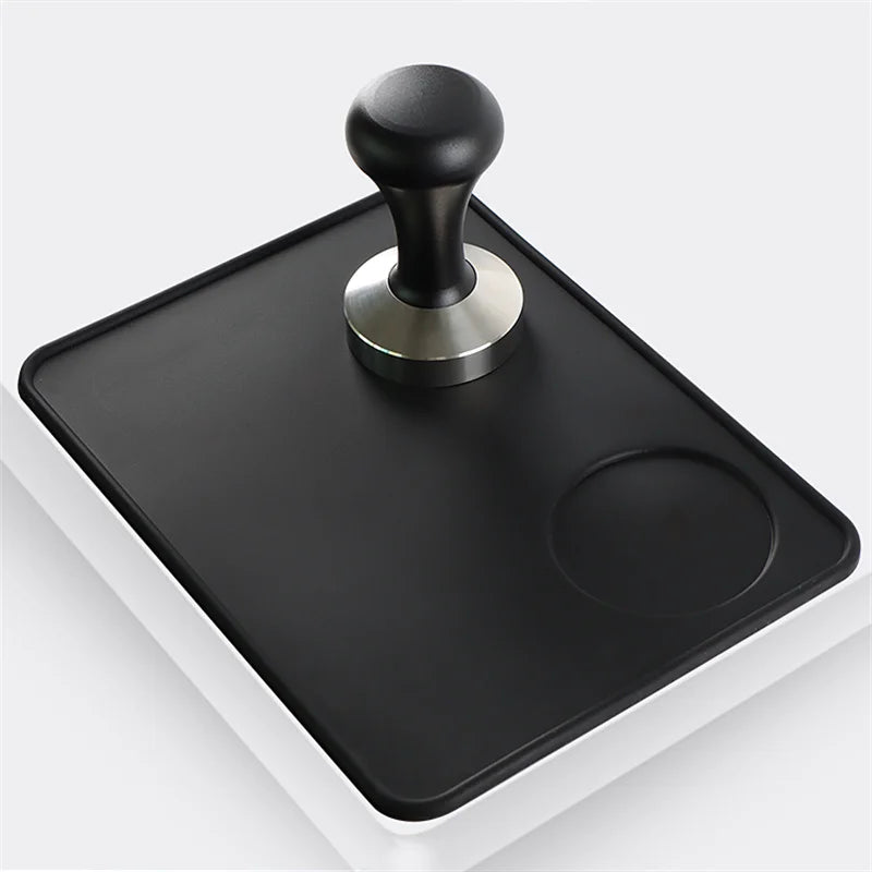 Black Silicone Coffee Tamper Mat Rest Holder