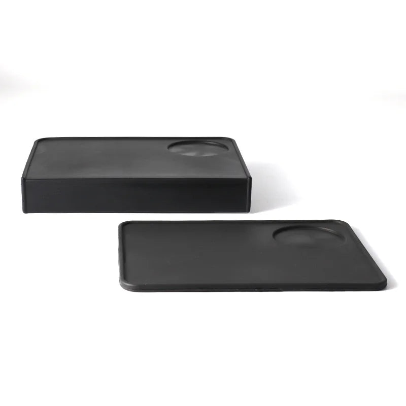 Black Silicone Coffee Tamper Mat Rest Holder