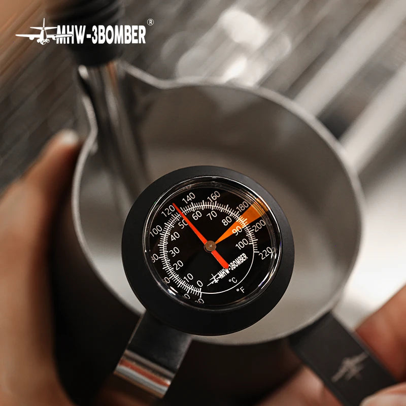 Stainless Steel Milk Frothing Pitcher with Thermometer
