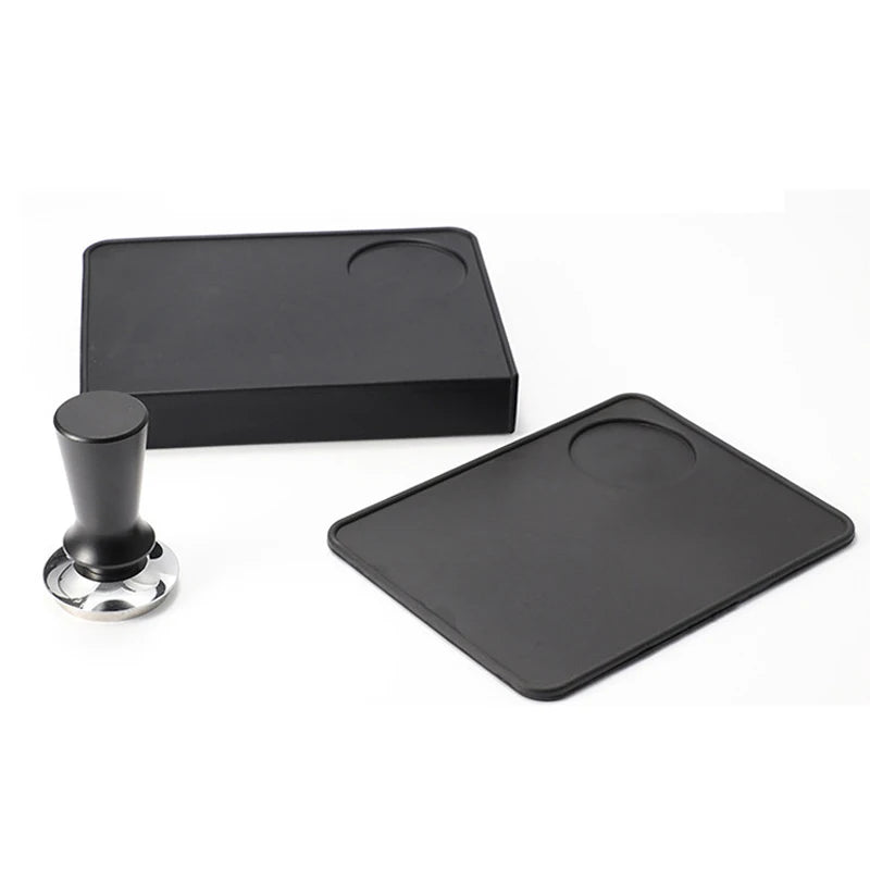 Black Silicone Coffee Tamper Mat Rest Holder