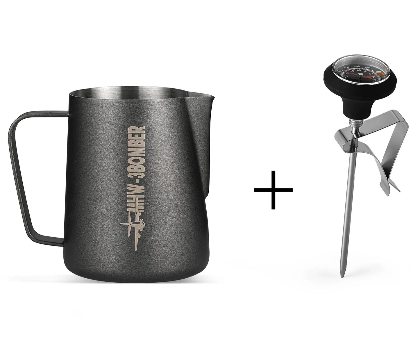 Stainless Steel Milk Frothing Pitcher with Thermometer