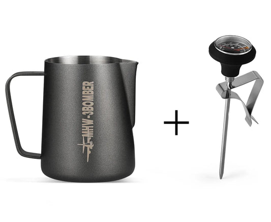 Stainless Steel Milk Frothing Pitcher with Thermometer