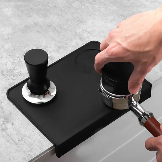 Black Silicone Coffee Tamper Mat Rest Holder
